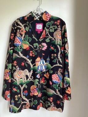 B The Collection Meant To Bee Tunic Top Medium Elephant Monkey Novelty Print